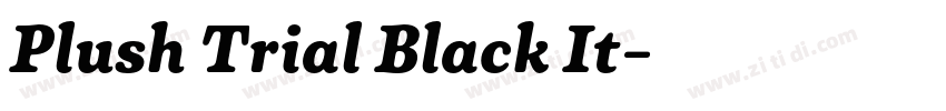 Plush Trial Black It字体转换